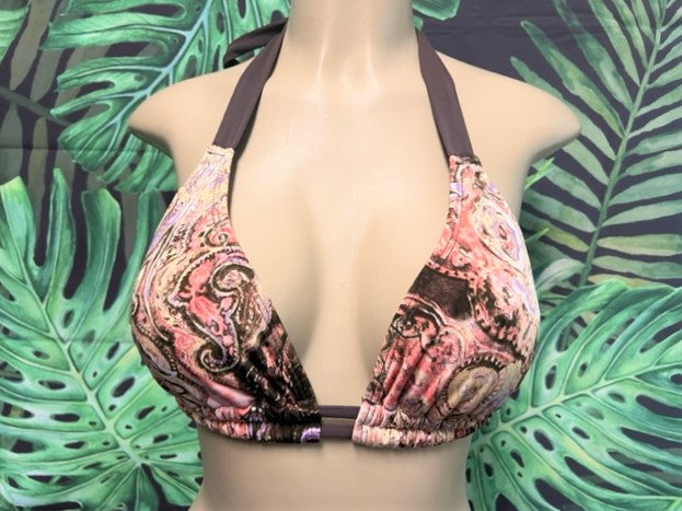 Lola Double String Bikini Top Brown Mandala