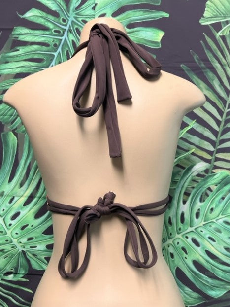 Lola Double String Bikini Top Brown Mandala