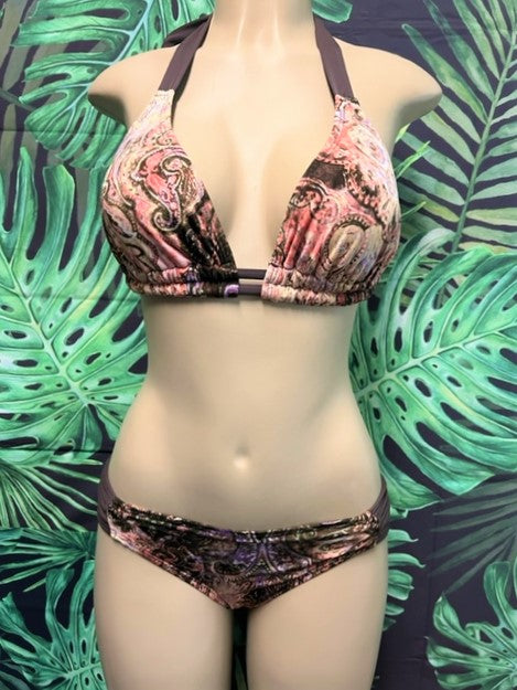 Lola Double String Bikini Top Brown Mandala