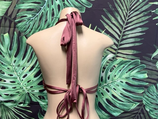 Lola Double String Bikini Top Cinnamon