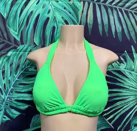 Lola Double String Bikini Top Rave Green