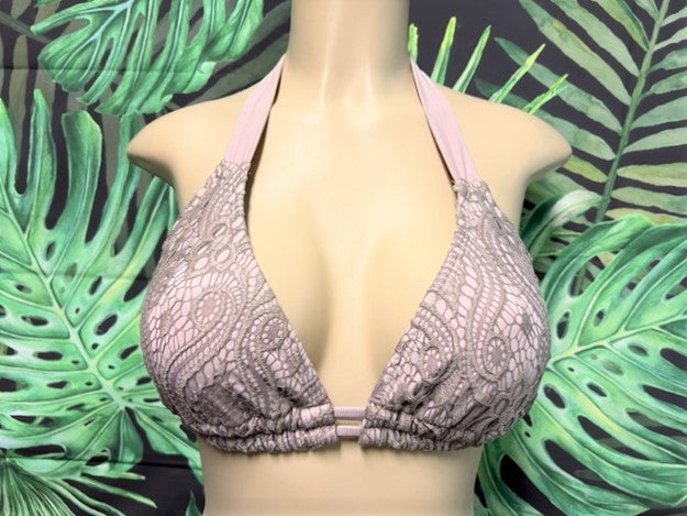 Lola Double String Bikini Top Latte Lace