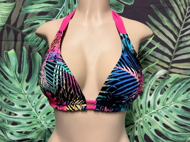 Lola Double String Bikini Top Leafy Rainforest