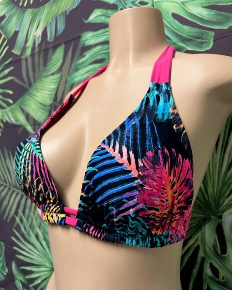 Lola Double String Bikini Top Leafy Rainforest
