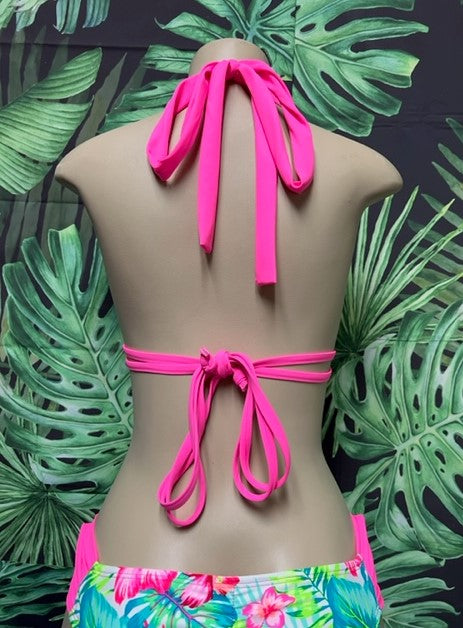 Lola Double String Neon Pink Tropical