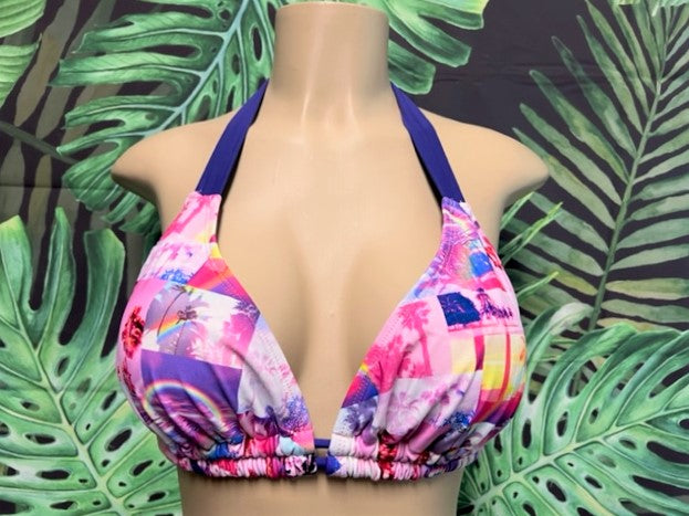 Lola Double String Bikini Top Purple Hawaii
