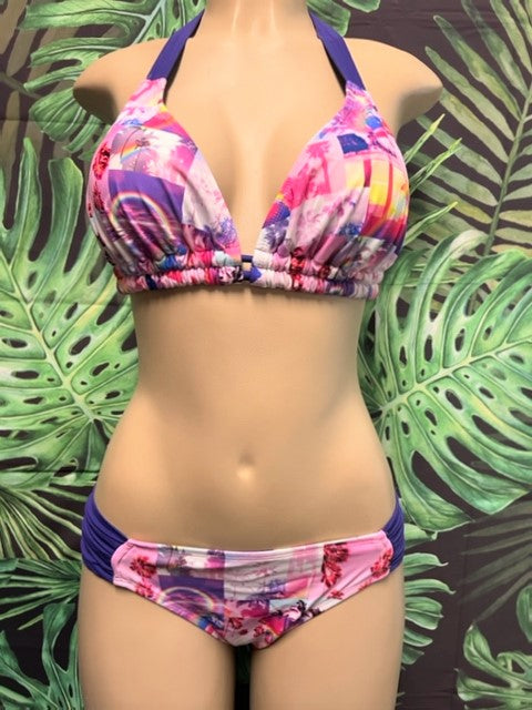 Lola Double String Bikini Top Purple Hawaii