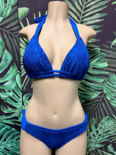 Paradise Bikini Bottoms Royal Blue Crochet Net