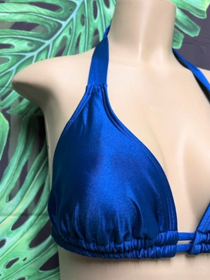 Lola Double String Bikini Top Goddess Sapphire Blue