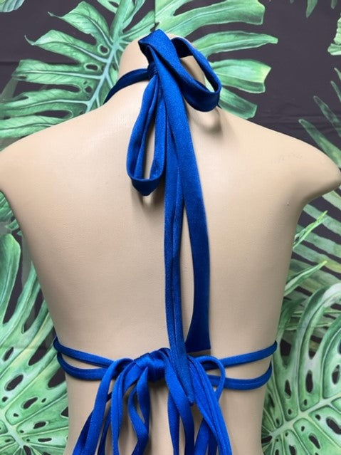 Lola Double String Bikini Top Goddess Sapphire Blue