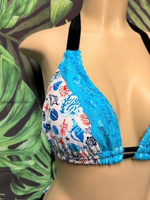 SALE Lola Double String Bikini Top Seashells