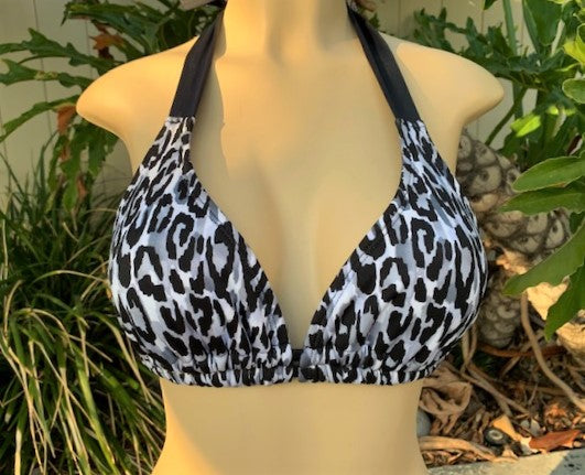 Lola Double String Bikini Top Snow Leopard