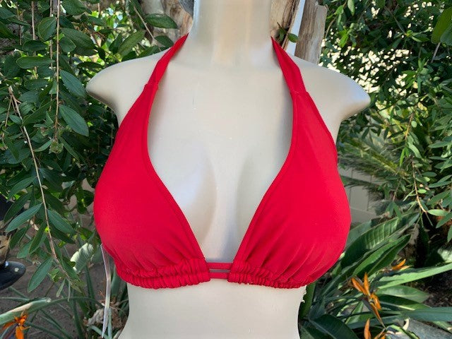 Lola Double String Bikini Top Red