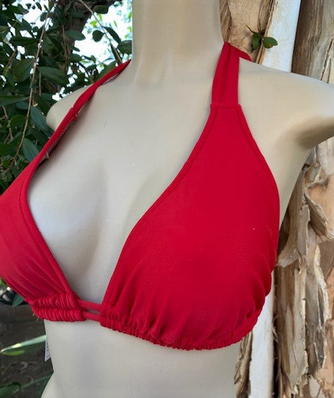 Lola Double String Bikini Top Red