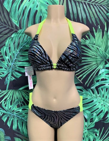Paradise Bikini Bottoms Onyx Zebra