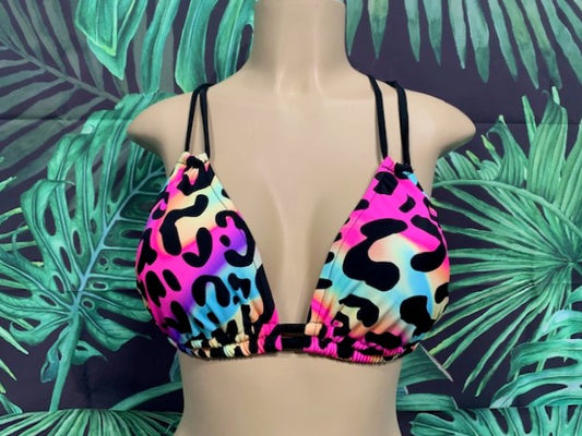 Lolita Double String Top Rainbow Leopard