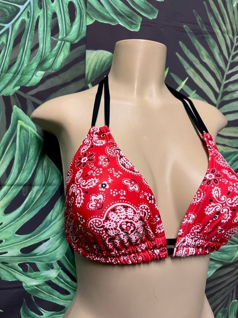 Lolita Double String Top Red Bandana