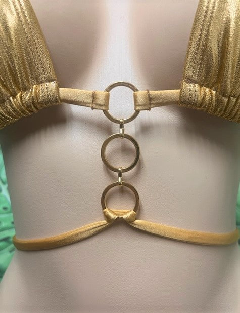 Lux Lyla Triangle Top Gold Metallic