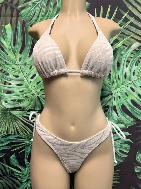 Thong Bottoms with Tie Sides Nakey White