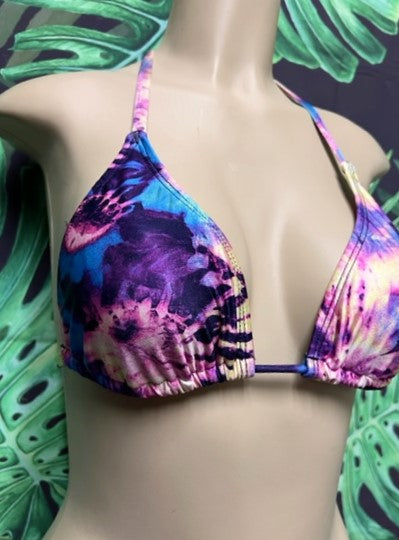 Lyla Triangle Top Plum Tie Dye