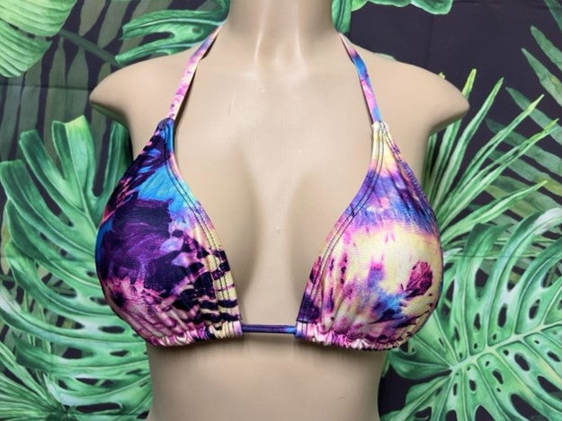 Lyla Triangle Top Plum Tie Dye