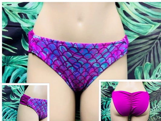 Paradise Bikini Bottoms Magenta Mermaid