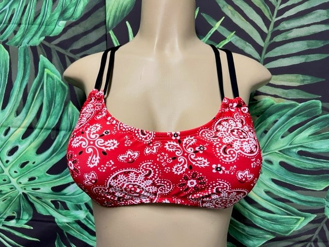 Maxi Halter Top Red Bandana
