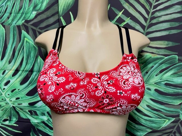 Maxi Halter Top Red Bandana