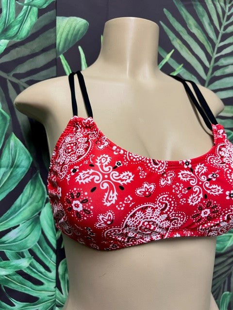 Maxi Halter Top Red Bandana