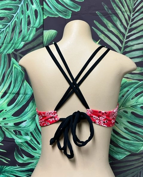 Maxi Halter Top Red Bandana