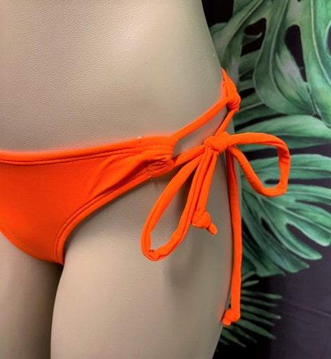 Cabo Tie Side Bottoms Brightest Orange