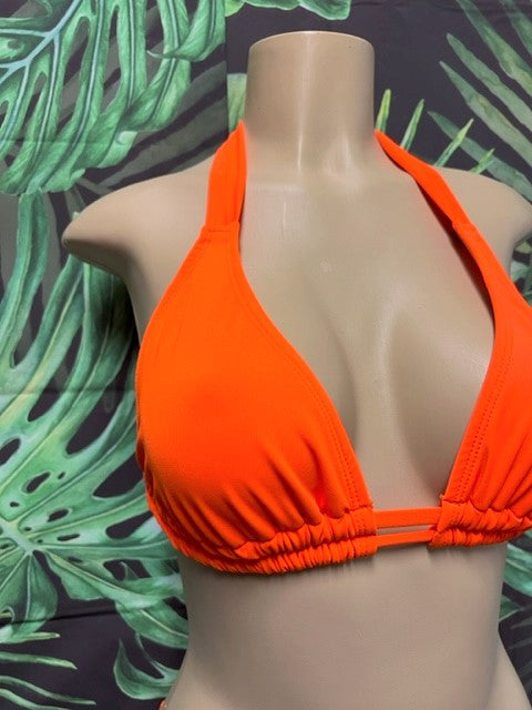 Lola Double String Bikini Top Brightest Orange