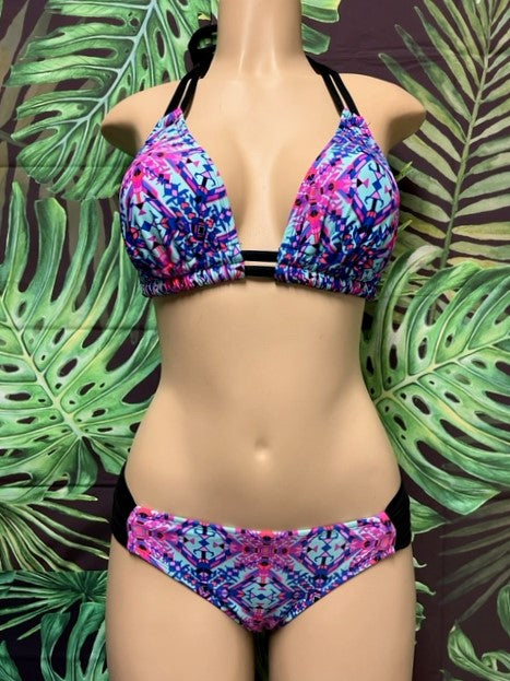 SALE Paradise Bikini Bottoms Blue Aztec