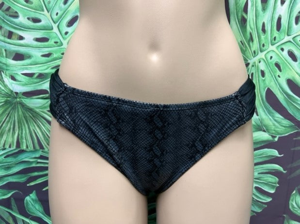 Paradise Bikini Bottoms Black Grey Anaconda