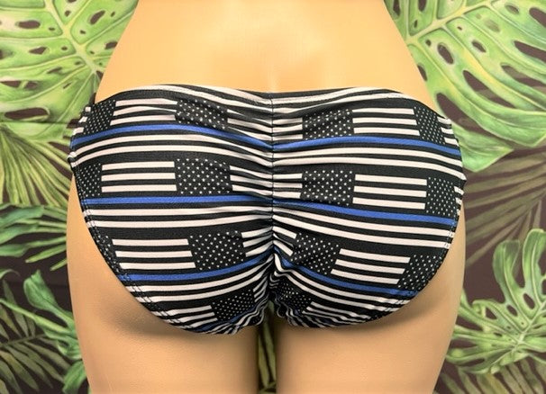 Paradise Bikini Bottoms Blue Line Flag