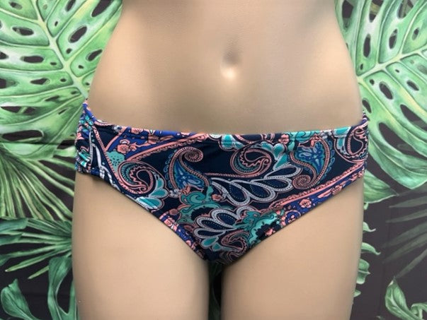 Paradise Bikini Bottoms Blue Paisley