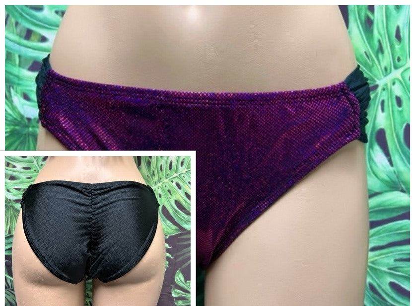 Paradise Bikini Bottoms Raspberry Hologram