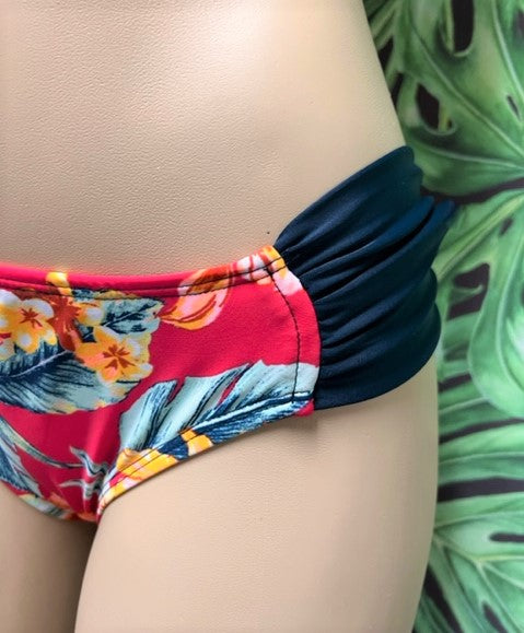 Paradise Bikini Bottoms Bright Red Tropical