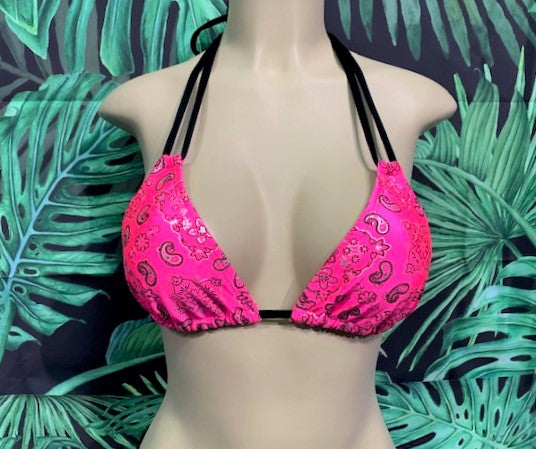 Layla Triangle Top Pink Bandana