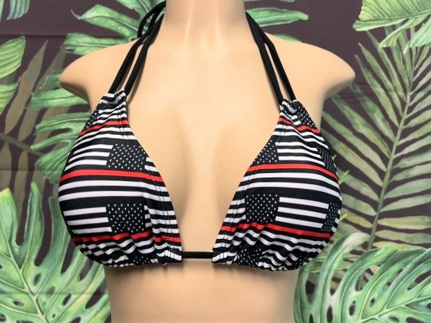 Layla Triangle Top Red Line