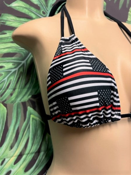 Layla Triangle Top Red Line