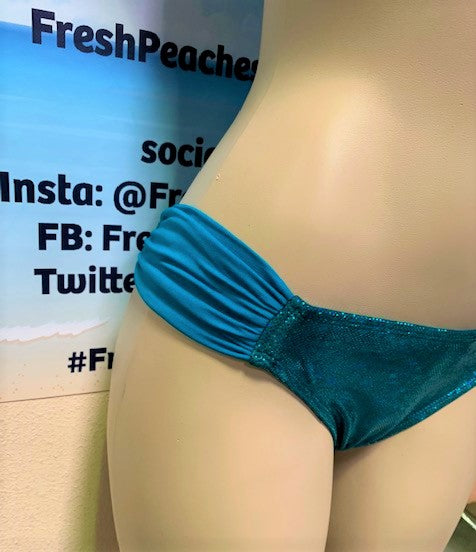 Paradise Bikini Bottoms Teal Hologram