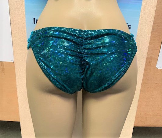 Paradise Bikini Bottoms Teal Hologram