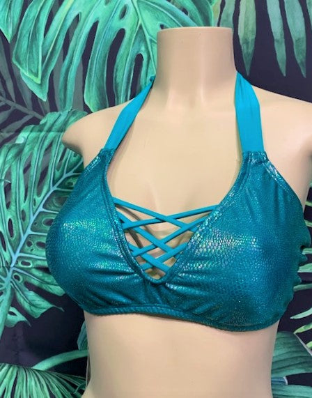 SALE Britney Halter Teal Fantasy