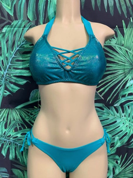 SALE Britney Halter Teal Fantasy