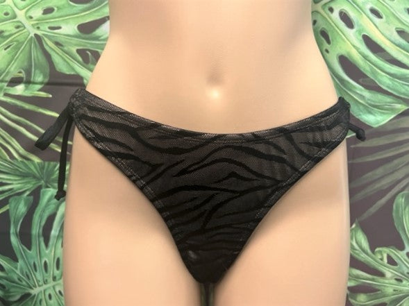 Thong Bottoms with Tie Sides Nakey Black