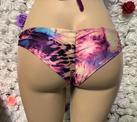 Tonga Bikini Bottoms Plum Tie Dye