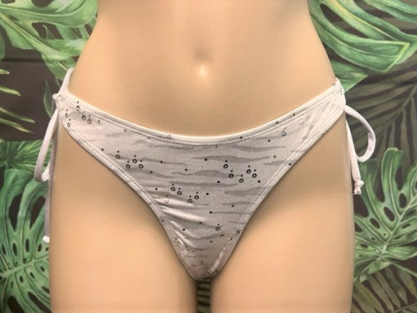 Thong Bottoms with Tie Sides White Lightning