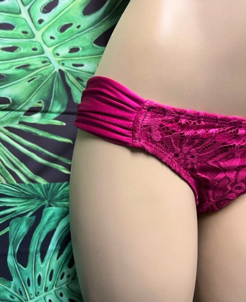 Paradise Bikini Bottoms Berry Baby Lace