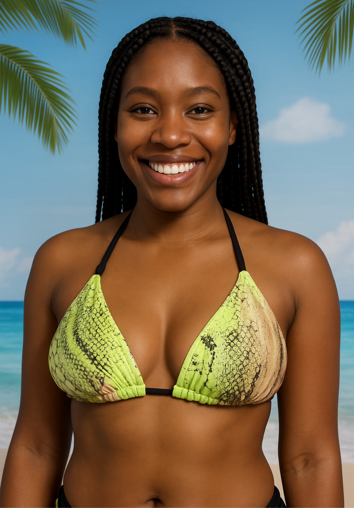 Lyla Triangle Top Amazon Snakeskin